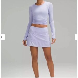 Lululemon Lavender Pace Rival Skirt Women Size 4 Mid Rise Pleated Tennis Skort